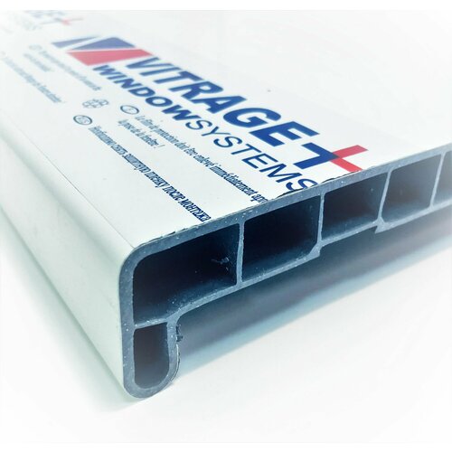 Подоконник ПВХ пластиковый Витраж Плюс 150х1000 мм, заглушка в комплекте