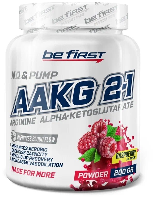 Аминокислота Be First AAKG 2:1 Powder, малина, 200 гр.