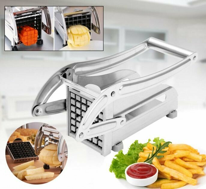 Картофелерезка ручная Potato chipper / Пресс для картофеля фри / Нарезка овощей — фото 1