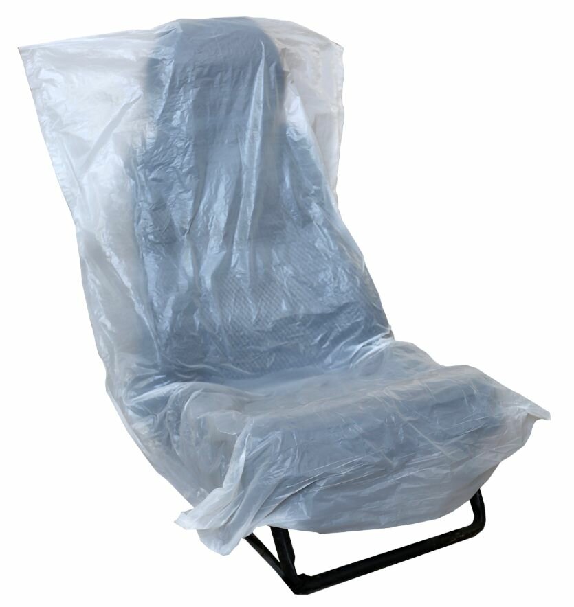 Накидка на сиденье стандартная 790 х 1300 мм, белый полиэтилен, 10мкм Sorrex OY (10 штук)