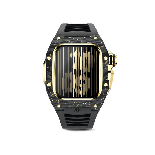 Корпус для часов Golden Concept для Apple Watch 45 мм карбон титан резина нержавеющая сталь черный золотистый 222000₽