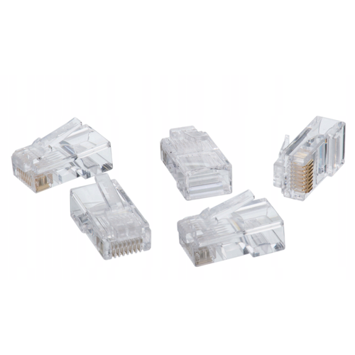 Коннектор Hyperline PLUG-8P8C-UV-C6-100 UTP кат6 RJ45 прозрачный упак100шт 4657₽