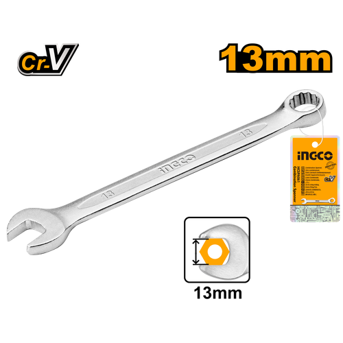 Комбинированный ключ INGCO HCSPA131 INDUSTRIAL 13 мм ключ торцевой ingco industrial 8 12 мм hysw081012