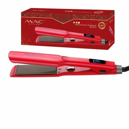 Профессиональный стильный выпрямитель утюжок для завивки и укладки волос красный 456000₽