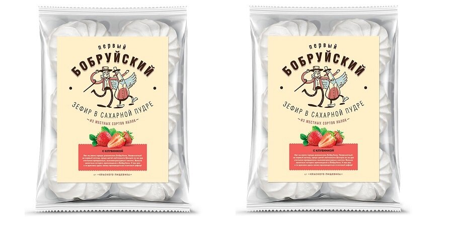 Зефир Первый Бобруйский клубничный  250 г  2шт