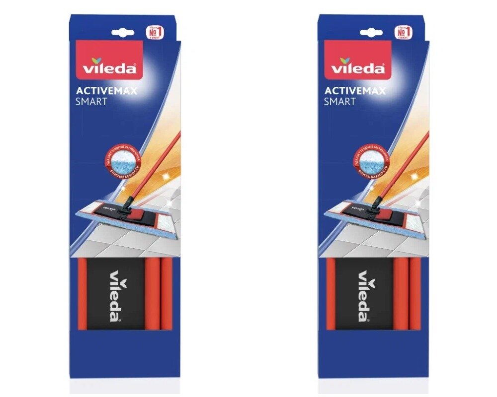 фото Швабра плоская Vileda Активмакс, 120 см, 2 шт