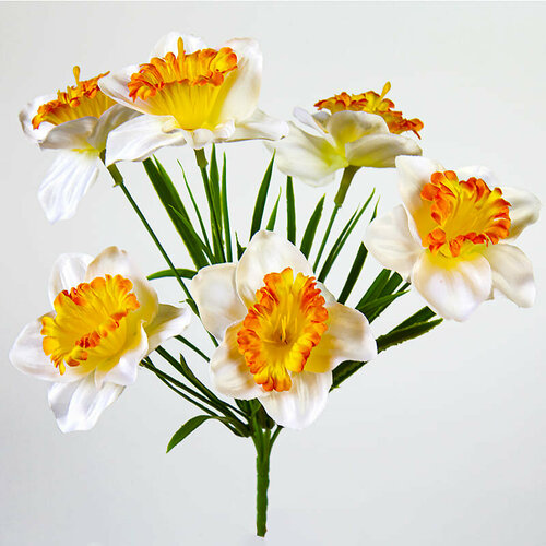 Искусственные цветы Весенние нарциссы 3 веточки 30 см