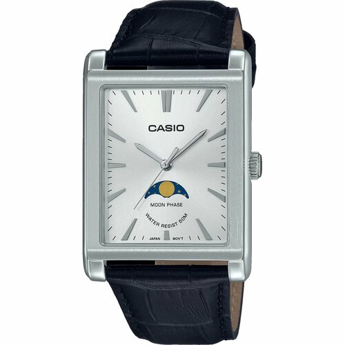 Наручные часы CASIO, черный, серебряный наручные часы casio mtp m105l 1avef