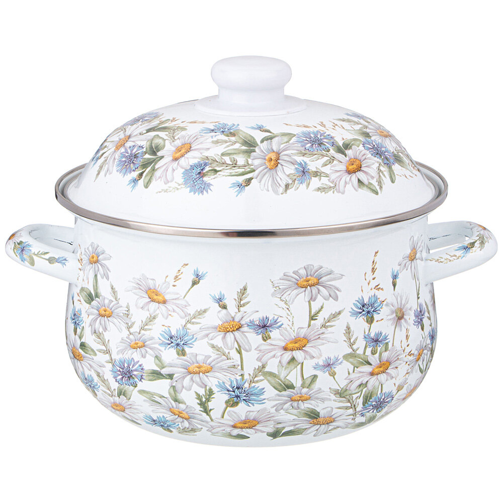 фото Кастрюля эмалированная с эмал. крышкой серия sentiment, 2.8 л Agness (197863)