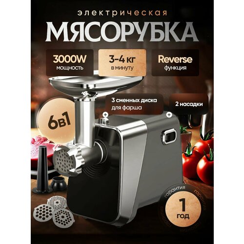 Мясорубка электрическая с насадками для мяса и овощей 841500₽