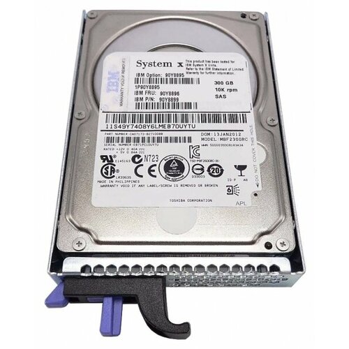 Жесткий диск IBM 90Y8899 300Gb 10000 SAS 25 HDD 29060₽