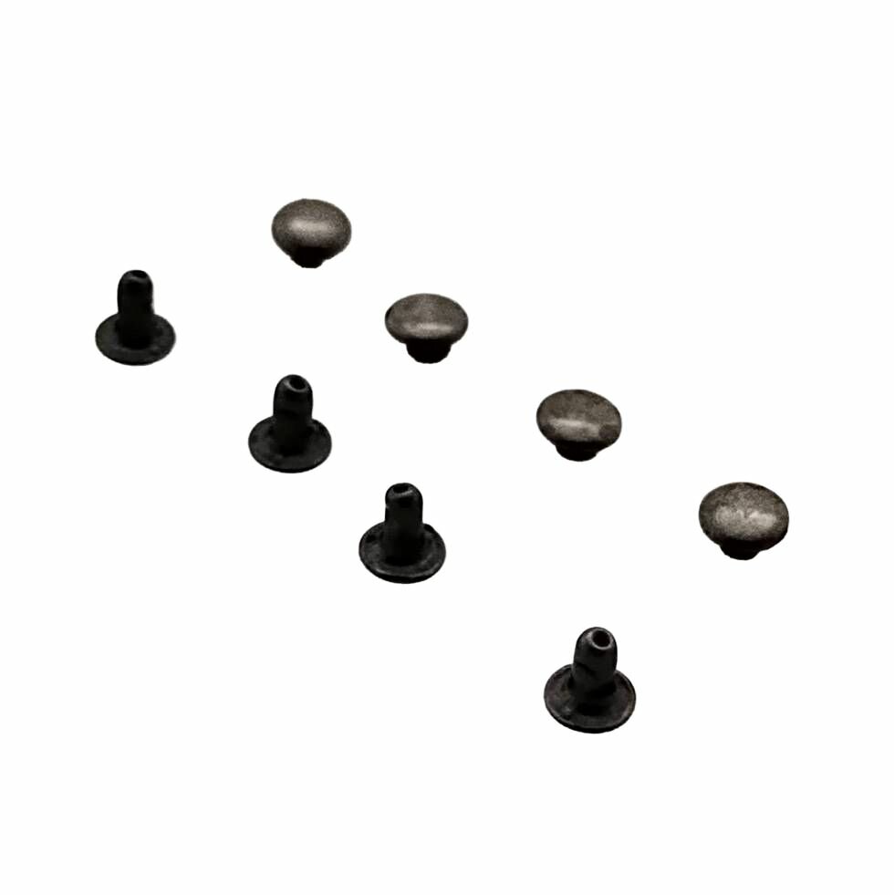 фото Хольнитены 5х5 мм односторонние стальные черный никель, 200 шт