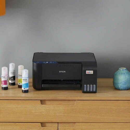 МФУ струйный Epson EcoTank L3211 цветная печать A4 цвет черный C11CJ68406 2421500₽