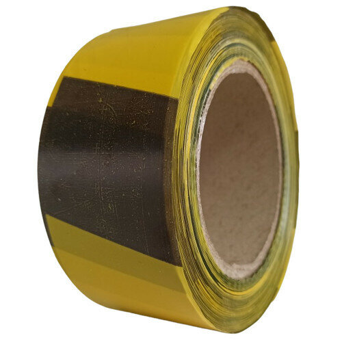 Сигнальная лента оградительная CintaAdhesiva без клейкой основы желто-черная 50мм*150м