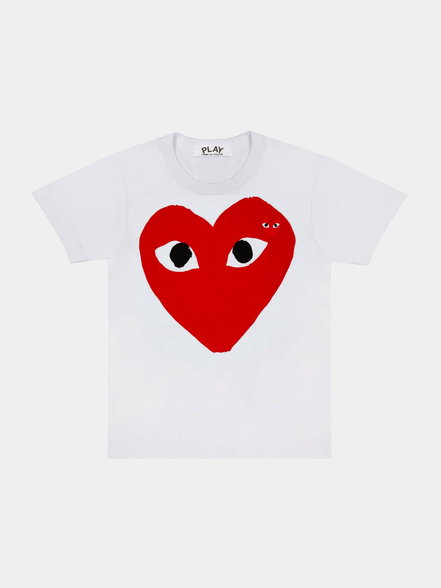 Футболка Comme des Garcons PLAY Large Red Heart, размер XL, белый