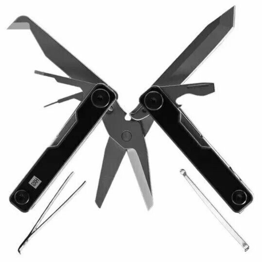 Мультитул пассатижи HuoHou Mini Multi-Tools HU0140 черный/серебристый