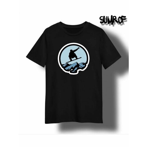 Футболка Zerosell серфинг, размер L, черный мужская футболка акула серфинг l черный