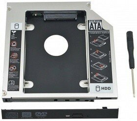 ORIENT Адаптер UHD-2SC12, для 2.5" SATA HDD для установки в SATA отсек оптического привода ноутбука 12.7 мм (30263)