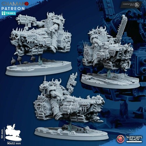 Миниатюра Warhammer Chaos Space Marine Traitor Bikers chaos space marines bikers космодесант хаоса байкеры