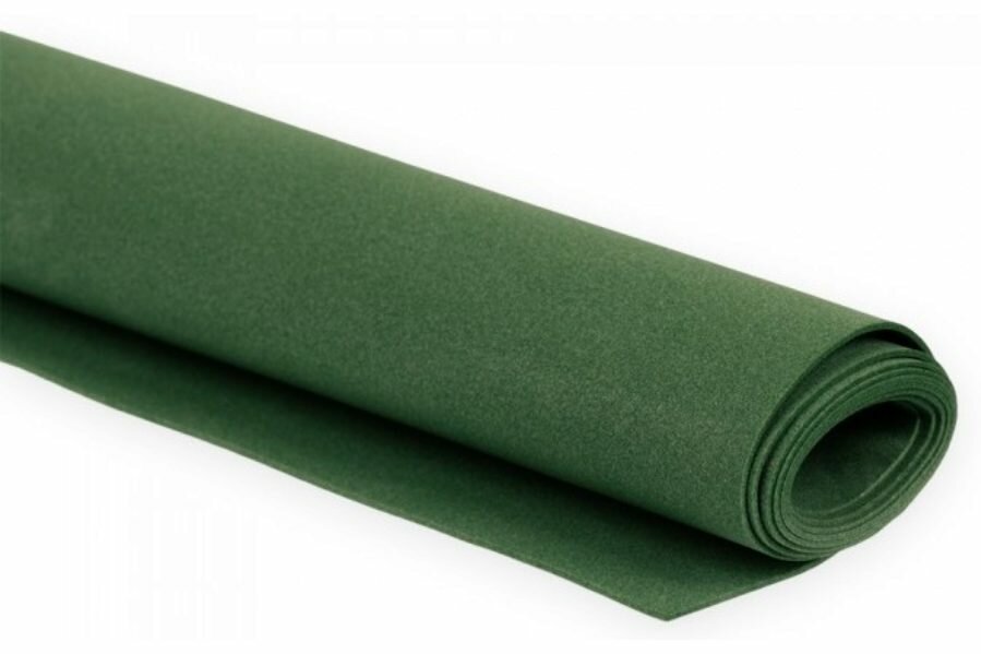 Фоамиран FIORICO пластичная замша, тёмно-зеленый (27), 1мм, 60*70см, 1шт