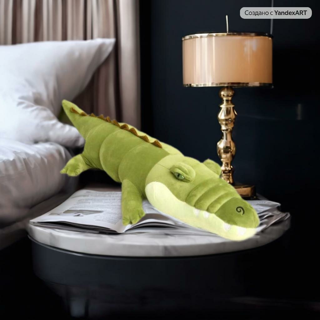Подушка - игрушка - обнимашка - антистресс Крокодил зеленый 100см
