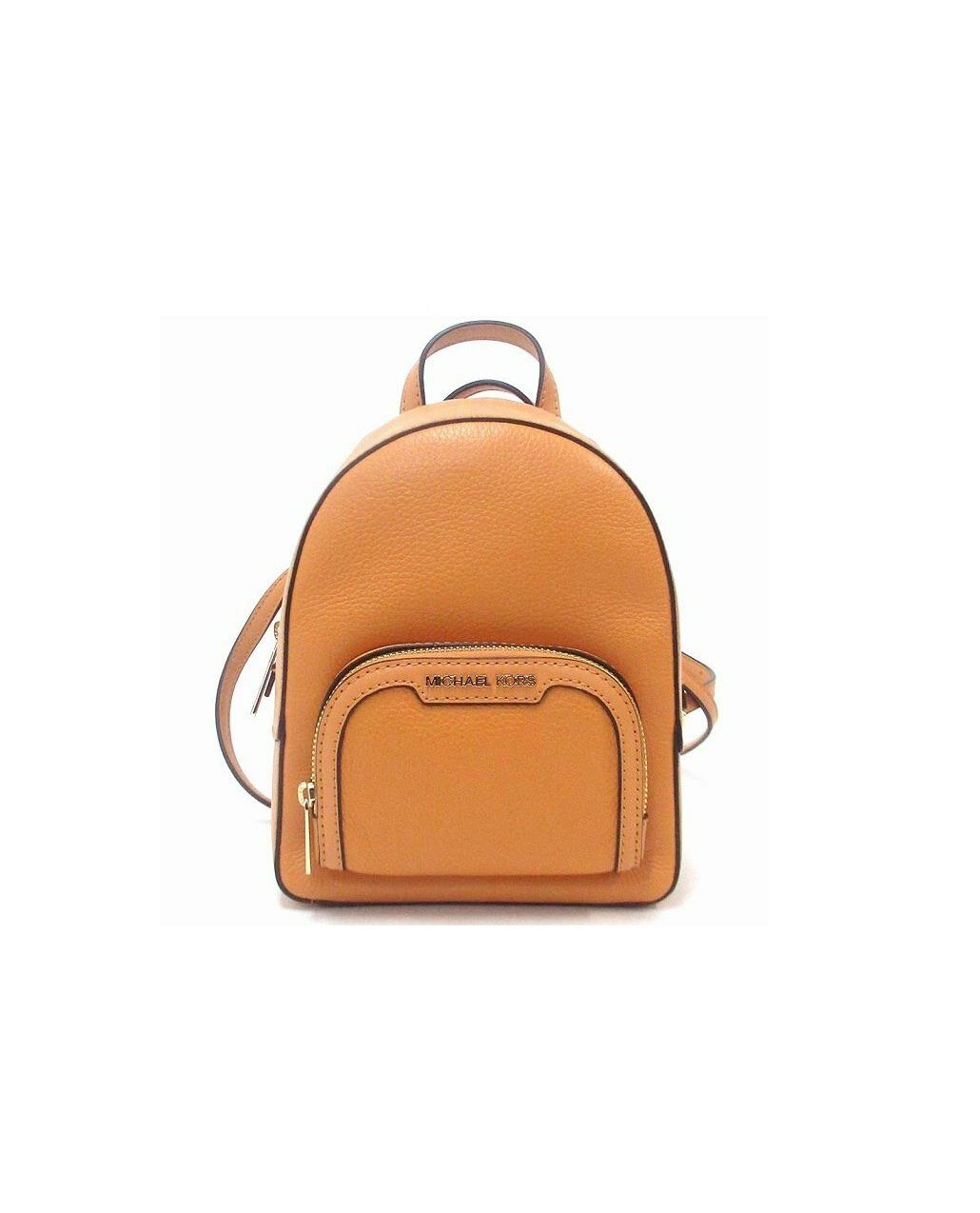 фото Рюкзак Michael Kors желто-оранжевый с золотистой фурнитурой, маленького размера, трансформер, р. XS