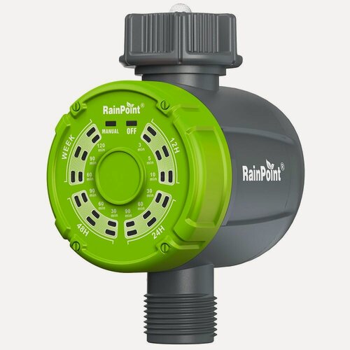 Изображение товара Таймер полива с клапаном для подачи воды Rainpoint 1М с индикатором режимов, Одноканальный