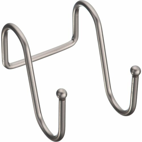 Крючок двойной на рейлинг, хром, 4 шт