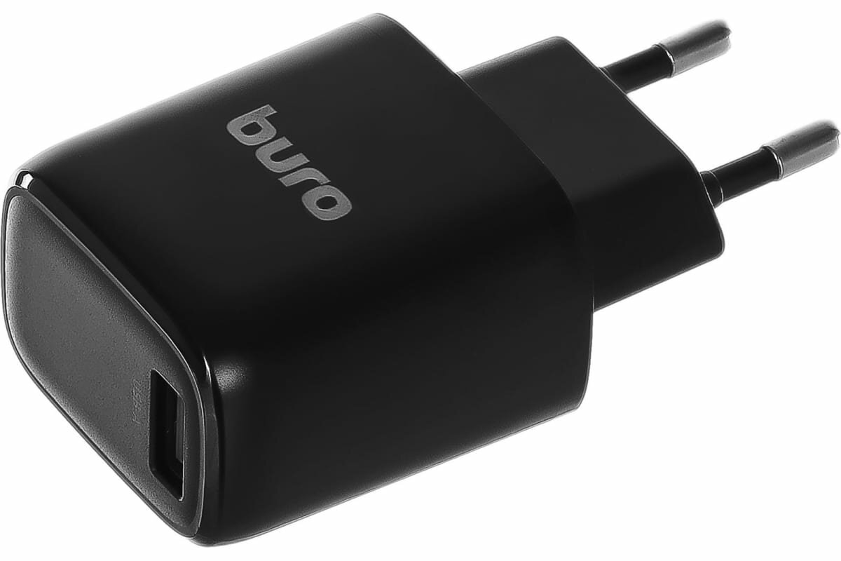Сетевое ЗУ Buro BUWG1 18W 3A (QC) USB-A универсальное черный (BUWG18P100BK)