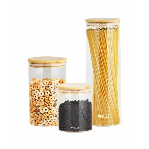 Банки для хранения сыпучих продуктов 3 банки с крышкой для сыпучих продуктов стеклянные банки для сыпучих продуктов 17 1 065 литра 1449₽