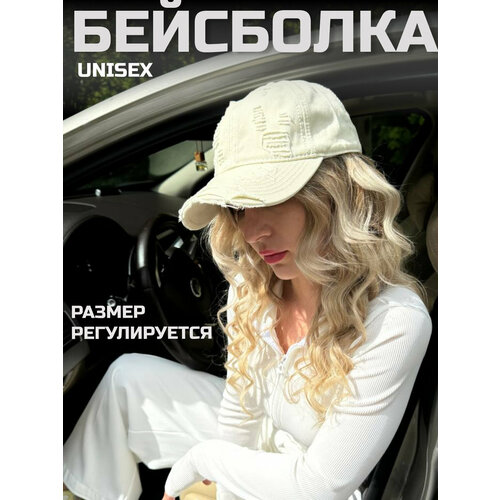фото Бейсболка косынка для женщин, размер регулируемый, белый