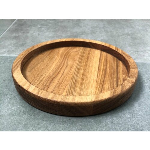 Менажница деревянная из дуба 15х2 см подставка тарелка блюдо для подачи закусок 650₽