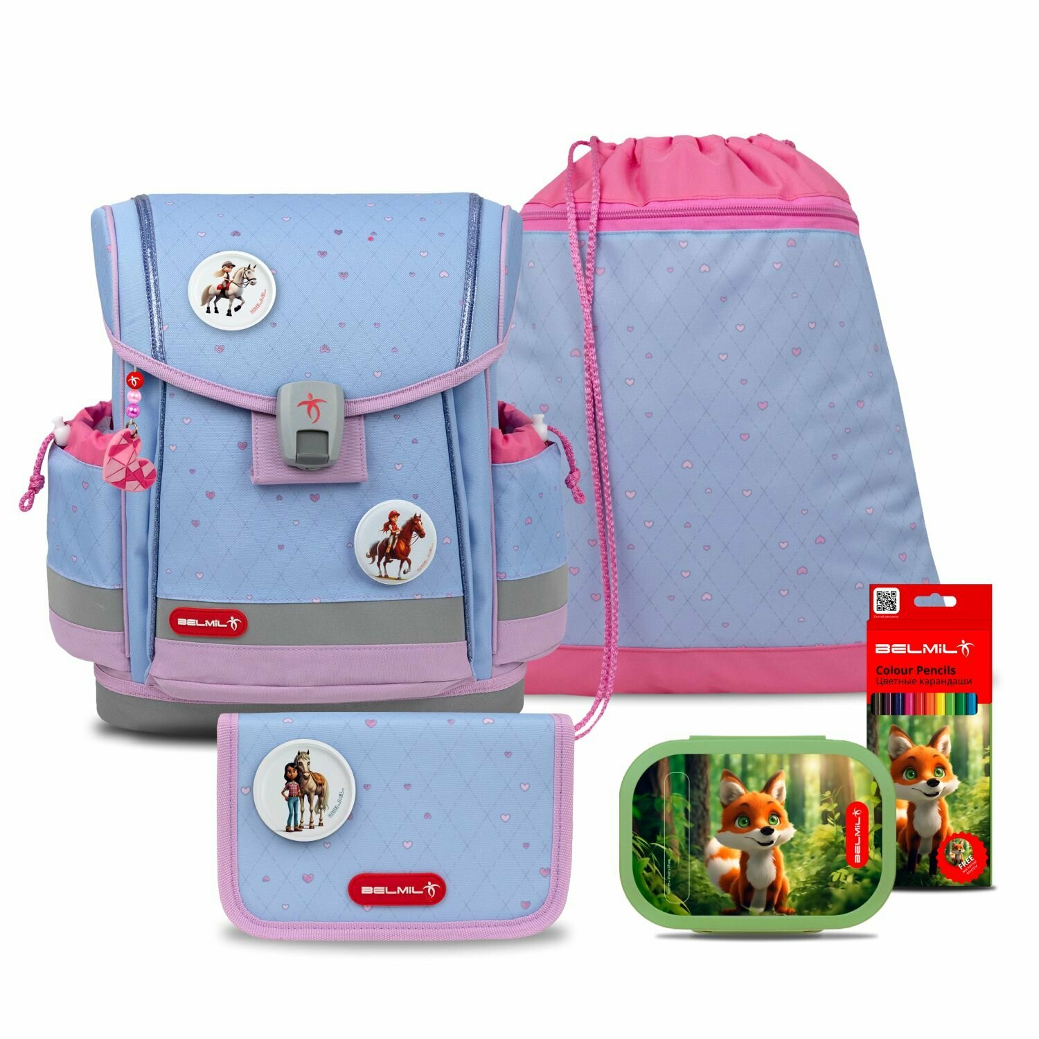 фото Школьный ранец Belmil CLASSY PLUS "Lavander" с наполнением