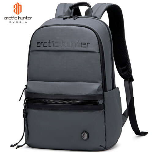 Рюкзак мужской городской, повседневный, водонепроницаемый, школьный, для путешествий, для ноутбука, 21 л, Arctic Hunter серый