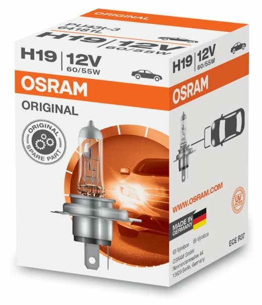 Лампа H19 (60/55W) OSRAM Original 3300K OSRAM 64181L