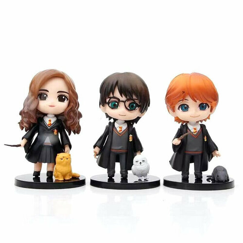 Набор фигурок Гарри Поттер + питомцы / Harry Potter 3шт (10см) набор фигурок nano metalfigs harry potter – wave 4 20 шт