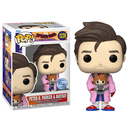 Фигурка Funko POP Peter B. Parker and Mayday (Эксклюзив Hot Topic) из мультфильма Spider-Man: Across the Spider-Verse Marvel 1239 светящиеся очки из мультфильма человек паук