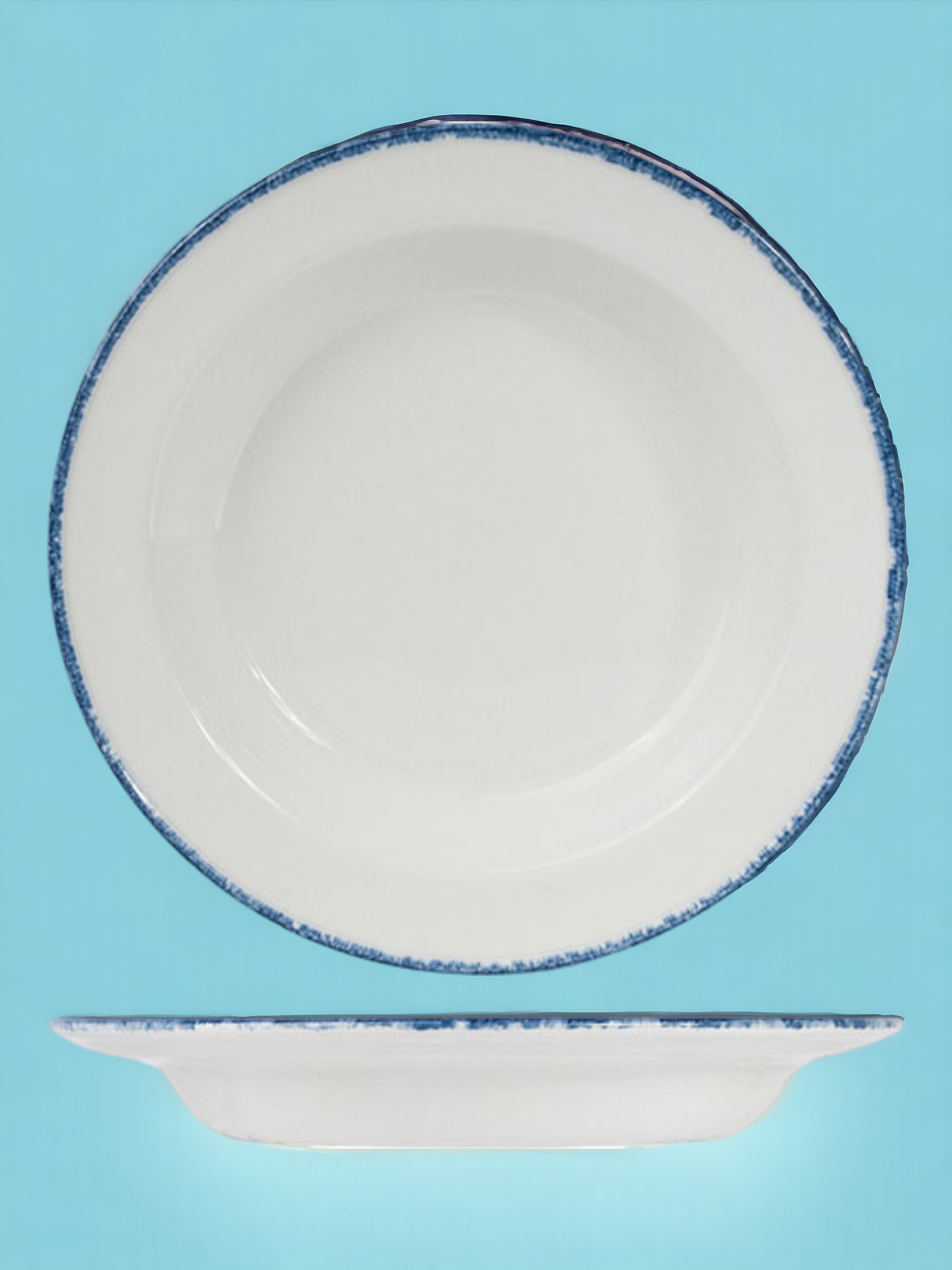 Тарелка для супа Steelite Blue Dapple, фарфоровая, 21,5 см