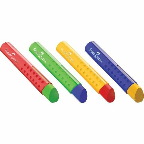 Ластик Faber-Castell Tri треугольный 83 х 126 х 123 мм пластиковый футляр ассорти 559₽