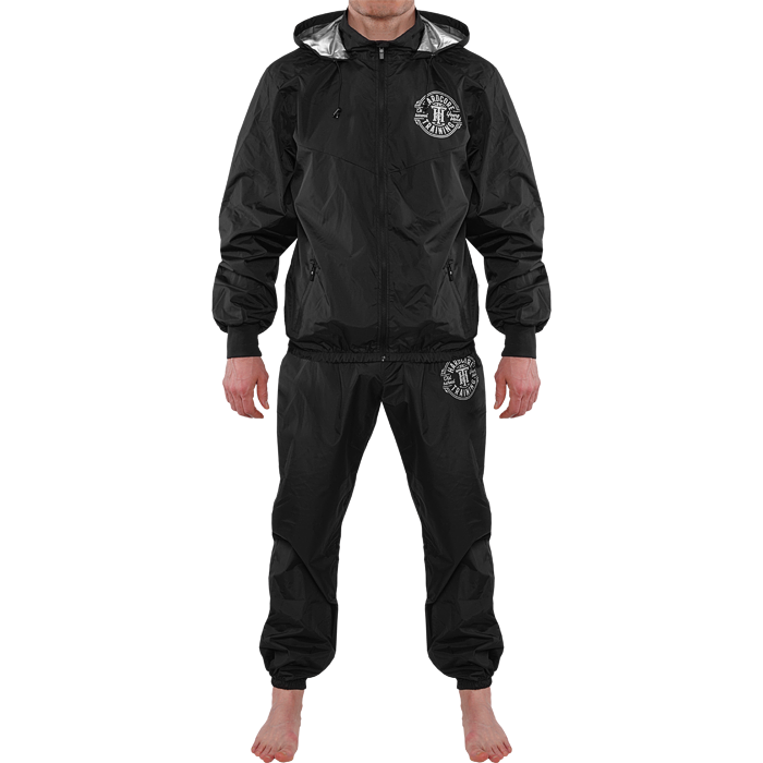 Костюм-сауна HARDCORE TRAINING Rebel, для сгона веса, унисекс, размер XXL, черный