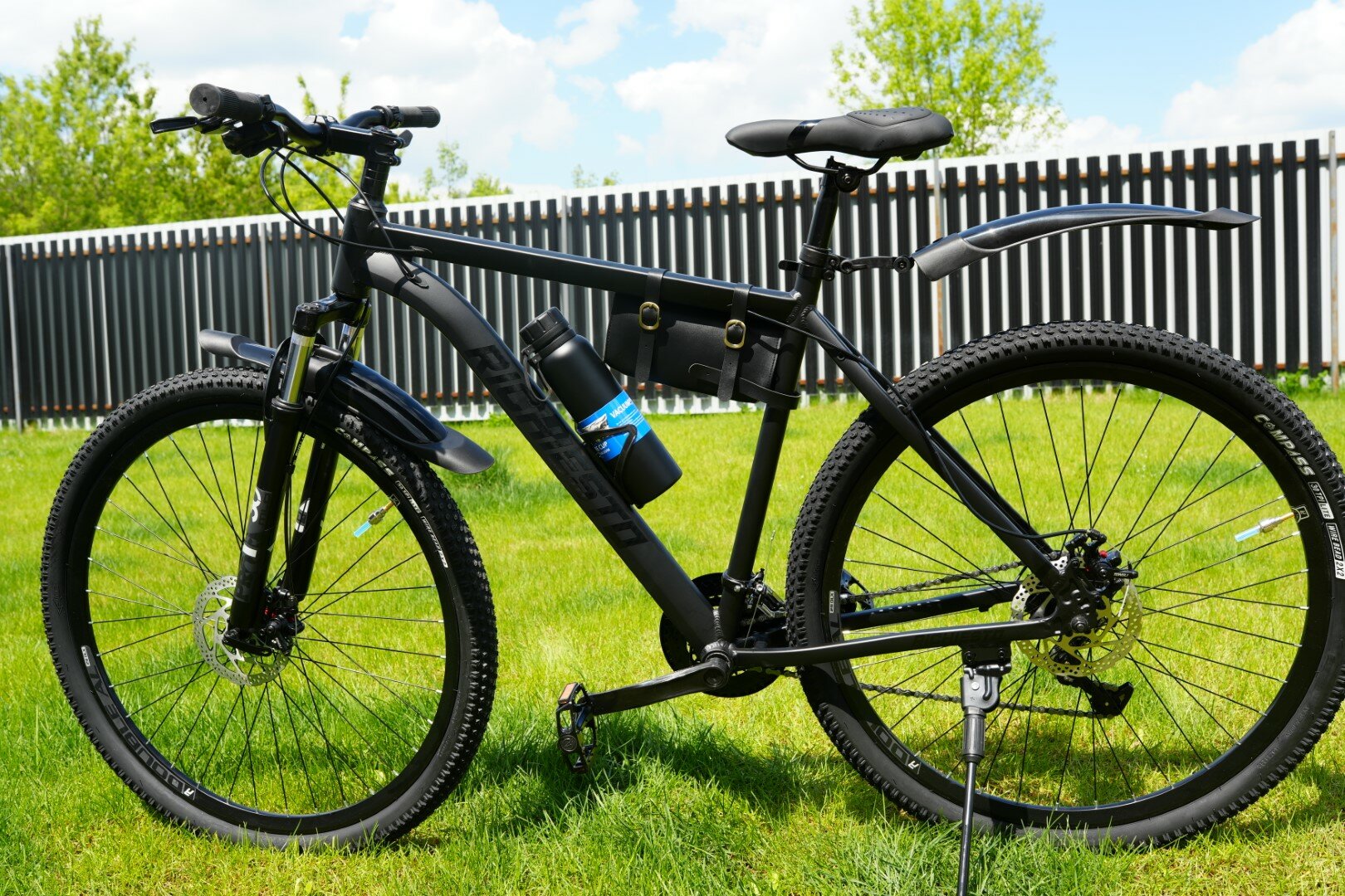 Велосипед Richiesto 29" Алюминиевая рама 21" Горный Взрослый/Подростковый, черный матовый