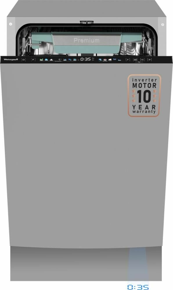 Встраиваемая посудомоечная машина 45CM BDW 4160 REAL TOUCH WEISSGAUFF