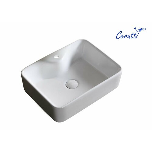 Раковина Ceruttispa CR7051 накладная, белая, прямоугольная 480*370*130