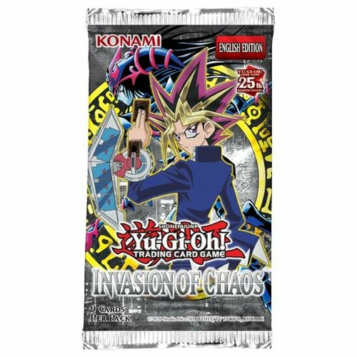 Настольная игра Yu-Gi-Oh - бустер выпуска Invasion of Chaos на английском языке 790₽