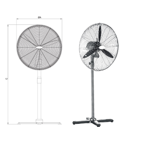 Промышленный напольный вентилятор SFG-D60 Турция 2840000₽