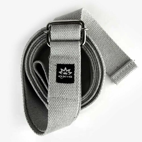 Ремень с пряжкой OJAS Natural 300х4 см, тренировочный ремень для йоги и растяжки