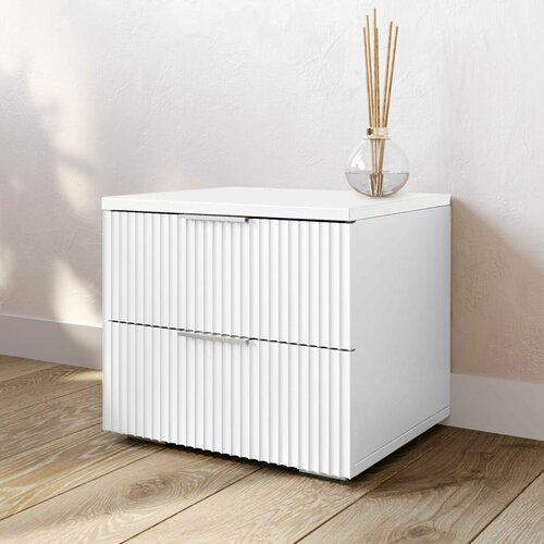 Тумба белая прикроватная напольная Ингрия 2 белый, 50х44х42 см