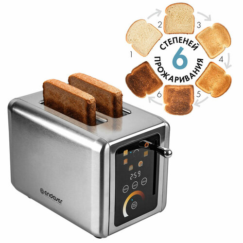 Тостер для хлеба ENDEVER SkyLine ST-125 850 Вт 6 степеней поджаривания 5899₽
