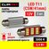 Лампа светодиодная C5W 41мм / T11 (SV8.5) автомобильная 2 шт, 12V...