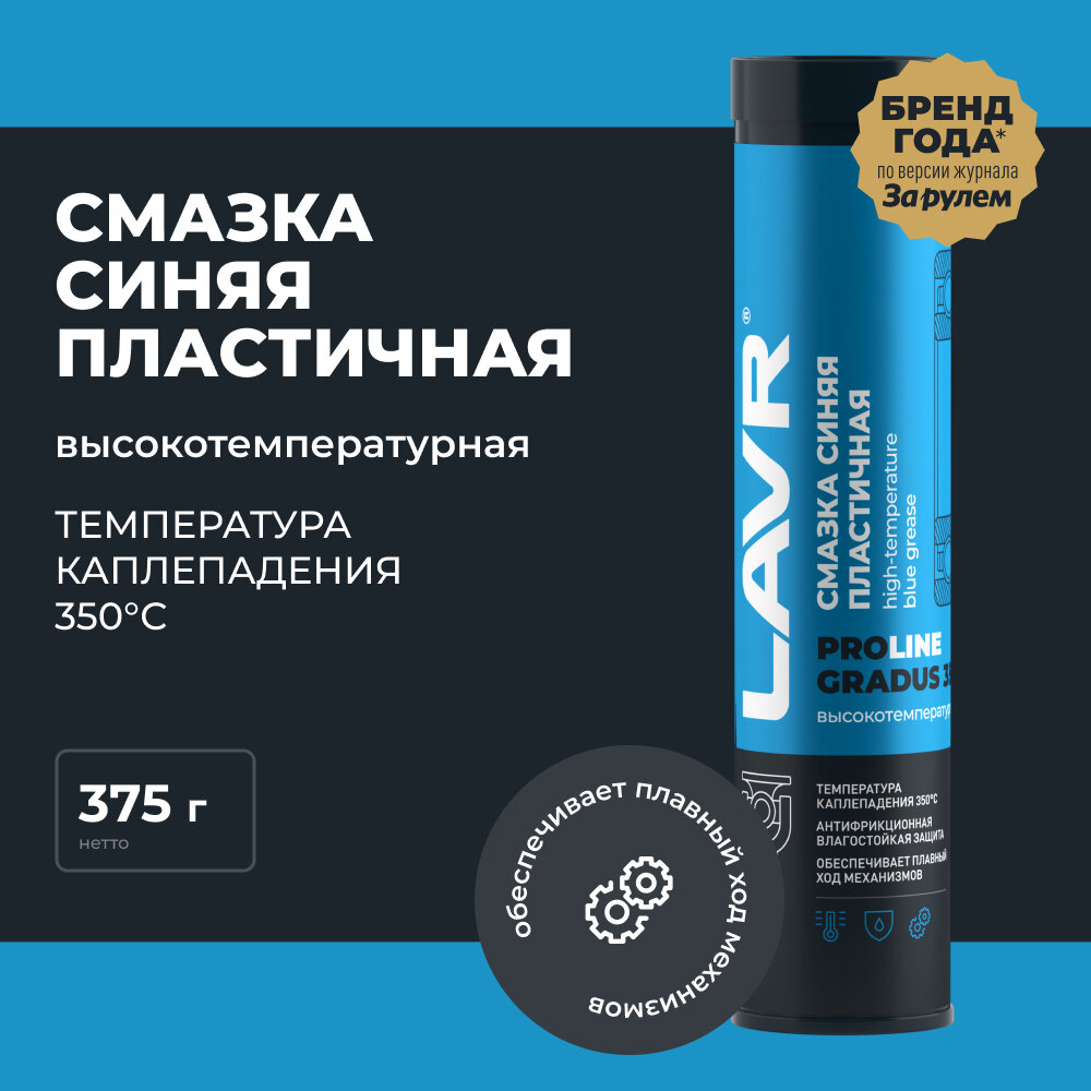 смазка высокотемпературная синяя gradus 350 (375гр)